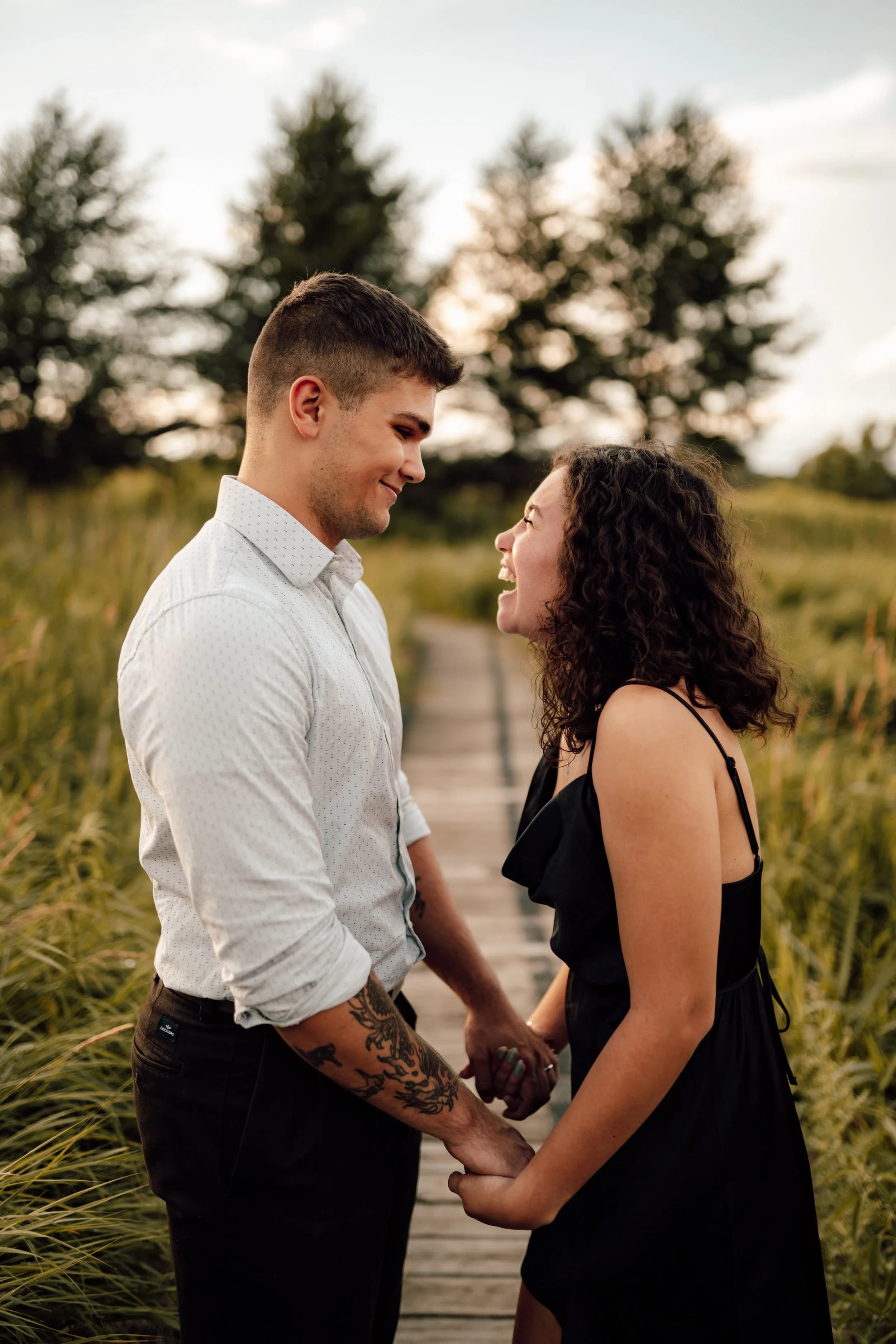 Intimate wedding ceremony moment